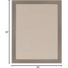 imageDesignOvation Beatrice Framed Linen Fabric Pinboard 27x33 White Rustic Wall OrganizationGrey