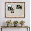 imageDesignOvation Beatrice Framed Linen Fabric Pinboard 27x33 White Rustic Wall OrganizationRustic Brown