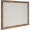 imageDesignOvation Beatrice Framed Linen Fabric Pinboard 27x33 White Rustic Wall OrganizationRustic Brown