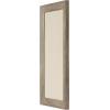 imageDesignOvation Beatrice Framed Linen Fabric Pinboard 27x33 White Rustic Wall OrganizationRustic Brown