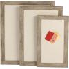 imageDesignOvation Beatrice Framed Linen Fabric Pinboard 27x33 White Rustic Wall OrganizationRustic Brown