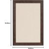 imageDesignOvation Beatrice Framed Linen Fabric Pinboard 27x33 White Rustic Wall OrganizationWalnut Brown