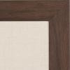 imageDesignOvation Beatrice Framed Linen Fabric Pinboard 27x33 White Rustic Wall OrganizationWalnut Brown