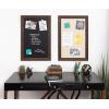 imageDesignOvation Beatrice Framed Linen Fabric Pinboard 27x33 White Rustic Wall OrganizationWalnut Brown