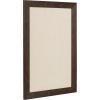 imageDesignOvation Beatrice Framed Linen Fabric Pinboard 27x33 White Rustic Wall OrganizationWalnut Brown