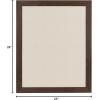 imageDesignOvation Beatrice Framed Linen Fabric Pinboard 27x33 White Rustic Wall OrganizationWalnut Brown
