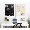 imageDesignOvation Beatrice Framed Linen Fabric Pinboard 27x33 White Rustic Wall OrganizationWhite