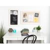 imageDesignOvation Beatrice Framed Linen Fabric Pinboard 27x33 White Rustic Wall OrganizationWhite
