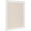 imageDesignOvation Beatrice Framed Linen Fabric Pinboard 27x33 White Rustic Wall OrganizationWhite