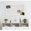 imageDesignOvation Beatrice Framed Linen Fabric Pinboard 27x33 White Rustic Wall OrganizationWhite