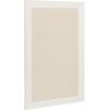 imageDesignOvation Beatrice Framed Linen Fabric Pinboard 27x33 White Rustic Wall OrganizationWhite
