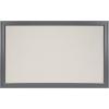 imageDesignOvation Bosc Transitional Fabric Pinboard 275quot x 435quot Gray Ready to Use Linen Bulletin Board for Wall
