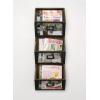 imageKate and Laurel Burdock Rustic Wood and Metal Wall Vertical Storage Pockets BrownRustic Brown