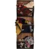 imageKate and Laurel Burdock Rustic Wood and Metal Wall Vertical Storage Pockets BrownRustic Brown