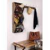 imageKate and Laurel Burdock Rustic Wood and Metal Wall Vertical Storage Pockets BrownRustic Brown