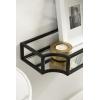 imageKate and Laurel Ciel Glam Geometric Wall Shelf 18 x 24 White Decorative Shelves for Use as OverThe Toilet Storage or Bedroom Display ShelvingBlack
