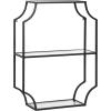imageKate and Laurel Ciel Glam Geometric Wall Shelf 18 x 24 White Decorative Shelves for Use as OverThe Toilet Storage or Bedroom Display ShelvingBlack