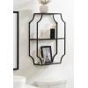 imageKate and Laurel Ciel Glam Geometric Wall Shelf 18 x 24 White Decorative Shelves for Use as OverThe Toilet Storage or Bedroom Display ShelvingBlack