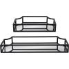 imageKate and Laurel Ciel Glam Geometric Wall Shelf 18 x 24 White Decorative Shelves for Use as OverThe Toilet Storage or Bedroom Display ShelvingBlack