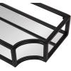 imageKate and Laurel Ciel Glam Geometric Wall Shelf 18 x 24 White Decorative Shelves for Use as OverThe Toilet Storage or Bedroom Display ShelvingBlack