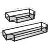 imageKate and Laurel Ciel Glam Geometric Wall Shelf 18 x 24 White Decorative Shelves for Use as OverThe Toilet Storage or Bedroom Display ShelvingBlack