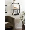 imageKate and Laurel Ciel Glam Geometric Wall Shelf 18 x 24 White Decorative Shelves for Use as OverThe Toilet Storage or Bedroom Display ShelvingBlack