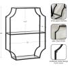 imageKate and Laurel Ciel Glam Geometric Wall Shelf 18 x 24 White Decorative Shelves for Use as OverThe Toilet Storage or Bedroom Display ShelvingBlack
