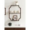 imageKate and Laurel Ciel Glam Geometric Wall Shelf 18 x 24 White Decorative Shelves for Use as OverThe Toilet Storage or Bedroom Display ShelvingBronze