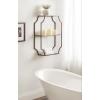 imageKate and Laurel Ciel Glam Geometric Wall Shelf 18 x 24 White Decorative Shelves for Use as OverThe Toilet Storage or Bedroom Display ShelvingBronze