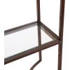 imageKate and Laurel Ciel Glam Geometric Wall Shelf 18 x 24 White Decorative Shelves for Use as OverThe Toilet Storage or Bedroom Display ShelvingBronze