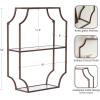 imageKate and Laurel Ciel Glam Geometric Wall Shelf 18 x 24 White Decorative Shelves for Use as OverThe Toilet Storage or Bedroom Display ShelvingBronze