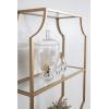 imageKate and Laurel Ciel Glam Geometric Wall Shelf 18 x 24 White Decorative Shelves for Use as OverThe Toilet Storage or Bedroom Display ShelvingGold