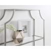 imageKate and Laurel Ciel Glam Geometric Wall Shelf 18 x 24 White Decorative Shelves for Use as OverThe Toilet Storage or Bedroom Display ShelvingSilver