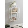 imageKate and Laurel Ciel Glam Geometric Wall Shelf 18 x 24 White Decorative Shelves for Use as OverThe Toilet Storage or Bedroom Display ShelvingWhite