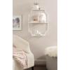 imageKate and Laurel Ciel Glam Geometric Wall Shelf 18 x 24 White Decorative Shelves for Use as OverThe Toilet Storage or Bedroom Display ShelvingWhite