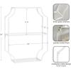 imageKate and Laurel Ciel Glam Geometric Wall Shelf 18 x 24 White Decorative Shelves for Use as OverThe Toilet Storage or Bedroom Display ShelvingWhite