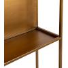 imageKate and Laurel Nomi Modern Metal Bathroom Wall Shelf 18 x 6 x 32 Black Contemporary Sleek Tiered Metal Shelves for Wall Decor Display and OverTheToilet StorageGold