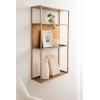 imageKate and Laurel Nomi Modern Metal Bathroom Wall Shelf 18 x 6 x 32 Black Contemporary Sleek Tiered Metal Shelves for Wall Decor Display and OverTheToilet StorageGold