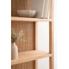 imageKate and Laurel Ori Wooden Boho ThreeTier Wall Shelf 19 x 8 x 30 Natural Rattan Modern Small Bookshelf with Three Tiers for Use as Living Room Display or Over The Toilet StorageNatural