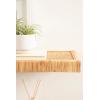 imageKate and Laurel Rahmati Modern Rattan Floating Shelves Set of 2 24 x 8 Natural Rattan Boho Bathroom and Kitchen Shelves for Above Toilet or Cute Nursery Bookshelves