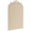 imageKate and Laurel Arendahl Arch Pinboard 13 x 25 Silver Framed Arched Ornate Vintage Cork Board for Use as Motivational Vision Board or Wall OrganizerWhite