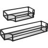 imageKate and Laurel Ciel Glam Geometric Wall Shelf 18 x 24 White Decorative Shelves for Use as OverThe Toilet Storage or Bedroom Display ShelvingBlack