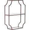 imageKate and Laurel Ciel Glam Geometric Wall Shelf 18 x 24 White Decorative Shelves for Use as OverThe Toilet Storage or Bedroom Display ShelvingBronze