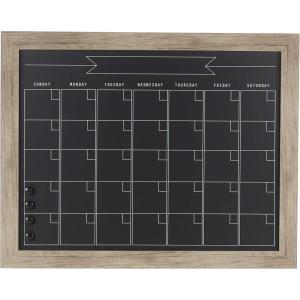imageDesignOvation Beatrice Framed Magnetic Chalkboard Monthly Calendar 18x27 Walnut BrownRustic Brown