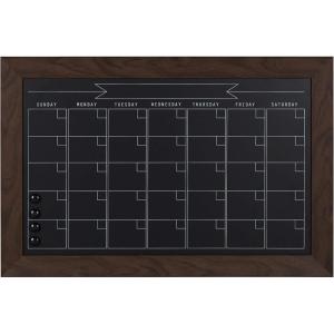 imageDesignOvation Beatrice Framed Magnetic Chalkboard Monthly Calendar 18x27 Walnut BrownWalnut Brown