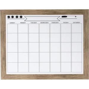 imageDesignOvation Beatrice Framed Magnetic Dry Erase Monthly Calendar 23x29 Walnut BrownRustic Brown