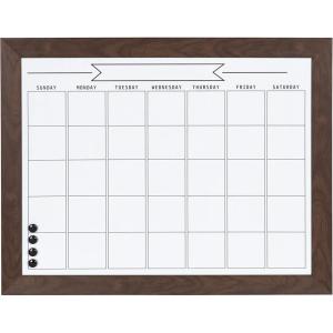 imageDesignOvation Beatrice Framed Magnetic Dry Erase Monthly Calendar 23x29 Walnut BrownWalnut Brown