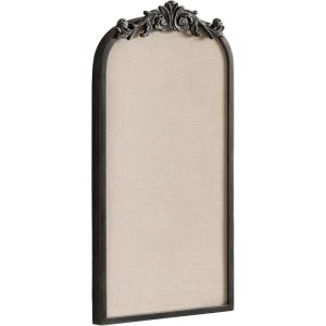 imageKate and Laurel Arendahl Arch Pinboard 13 x 25 Silver Framed Arched Ornate Vintage Cork Board for Use as Motivational Vision Board or Wall OrganizerBlack