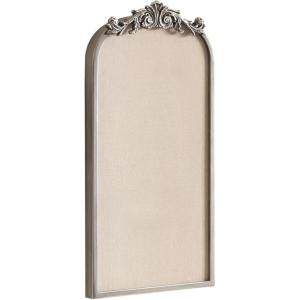 imageKate and Laurel Arendahl Arch Pinboard 13 x 25 Silver Framed Arched Ornate Vintage Cork Board for Use as Motivational Vision Board or Wall OrganizerSilver
