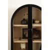 imageKate and Laurel Arcott Modern Arch Wall Cabinet 21 x 8 x 30 Natural Wood and White Transitional Arched Cabinet for Use as OverTheToilet Storage or Living Room Storage CabinetBlack